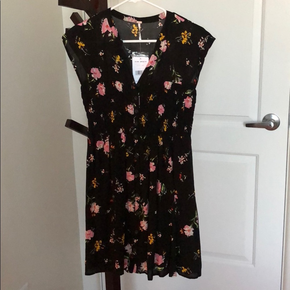 Black/Floral Free People Dress